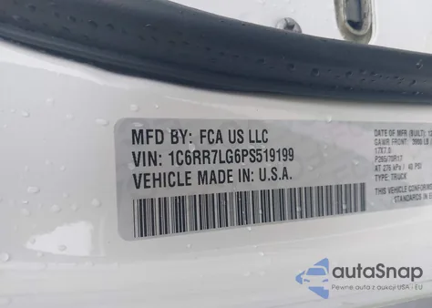 2023 Ram 1500 Classic Slt 4X4 5'7 Box from USA, damaged, VIN 1C6RR7LG6PS519199